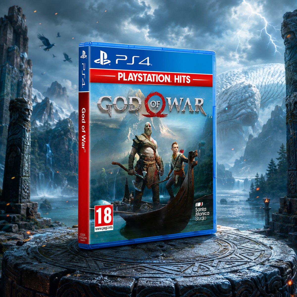God of War (2018) - PS4 (PlayStation Hits) — PlayStation Hits — PS4 (PEGI 18) — artwork