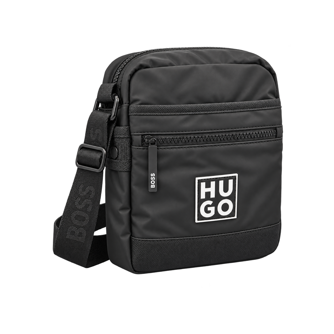 HUGO Crossbody Bag - Black, Front Logo — 01