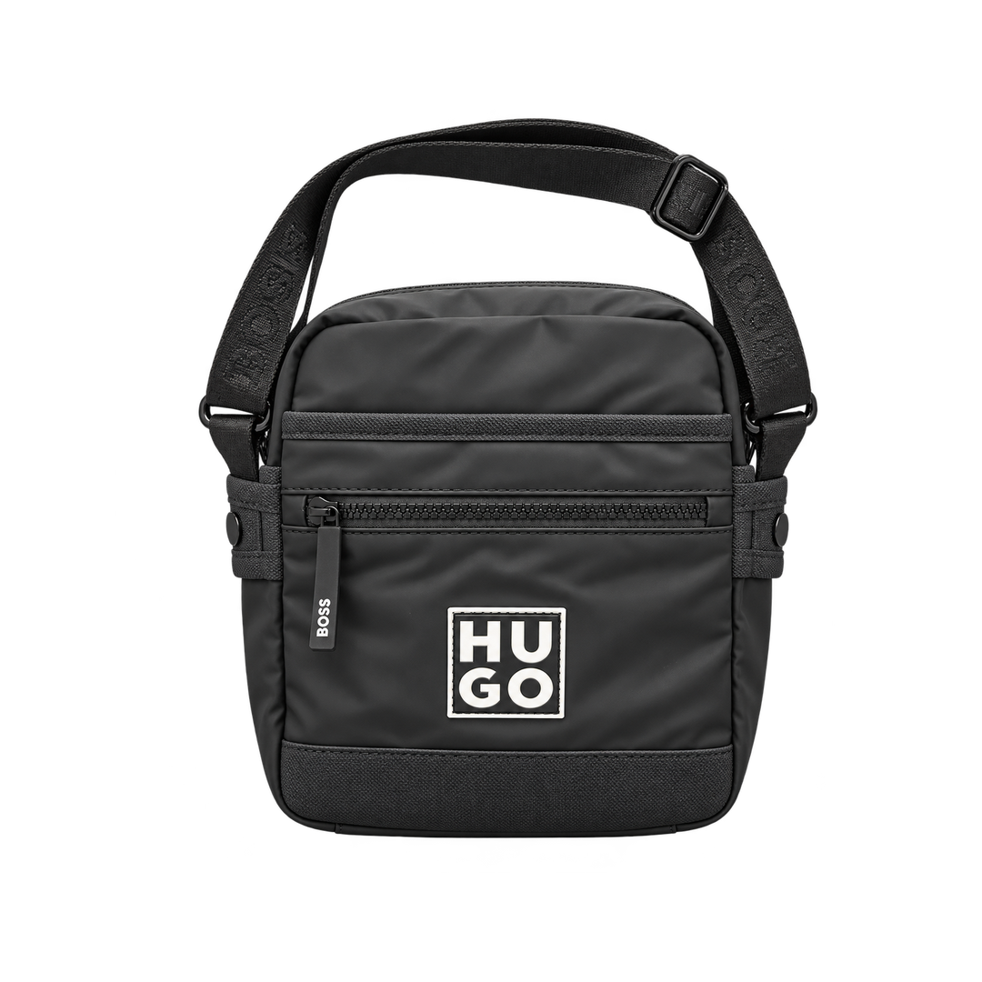 HUGO Crossbody Bag - Black, Front Logo — 02