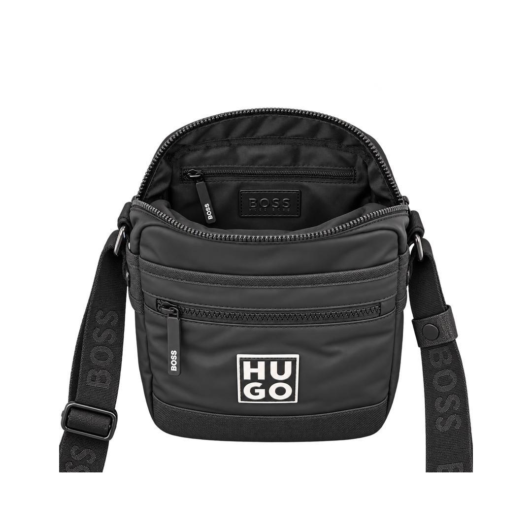 HUGO Crossbody Bag - Black, Front Logo — 04