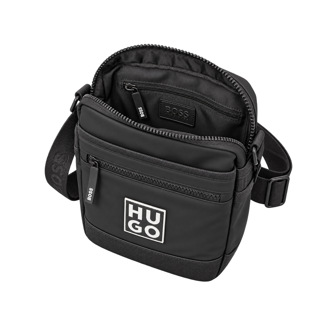 HUGO Crossbody Bag - Black, Front Logo — 06