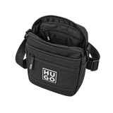 HUGO Crossbody Bag - Black, Front Logo — 06