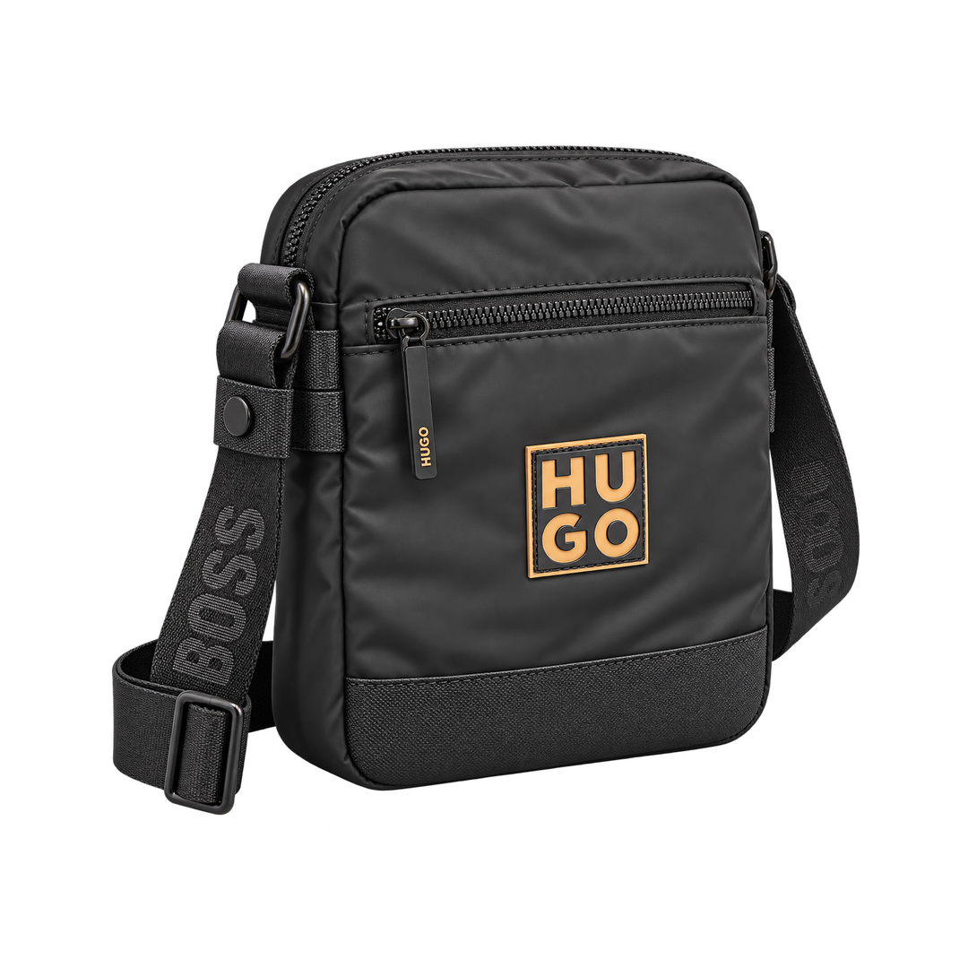 HUGO Crossbody Bag - Black, Square Logo — 02
