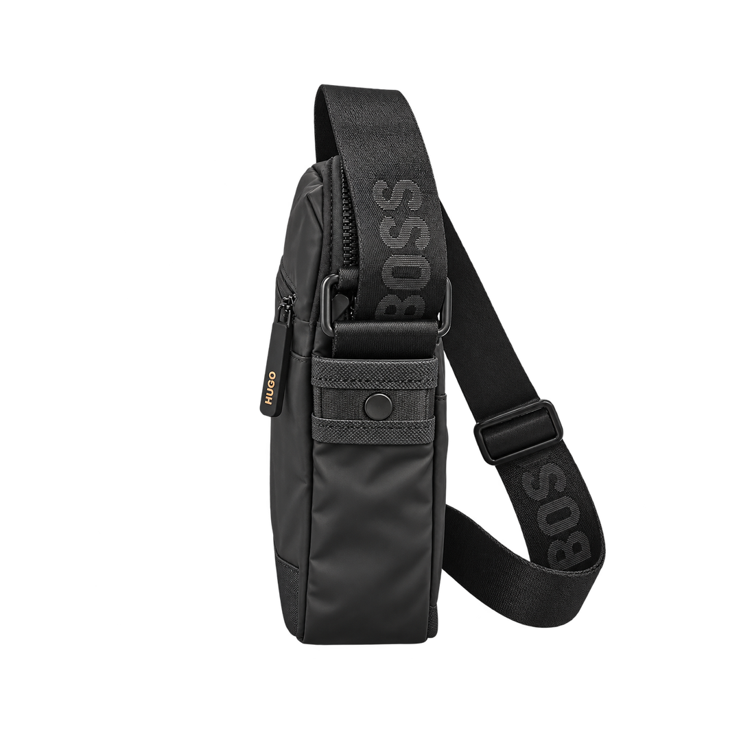 HUGO Crossbody Bag - Black, Square Logo — 03