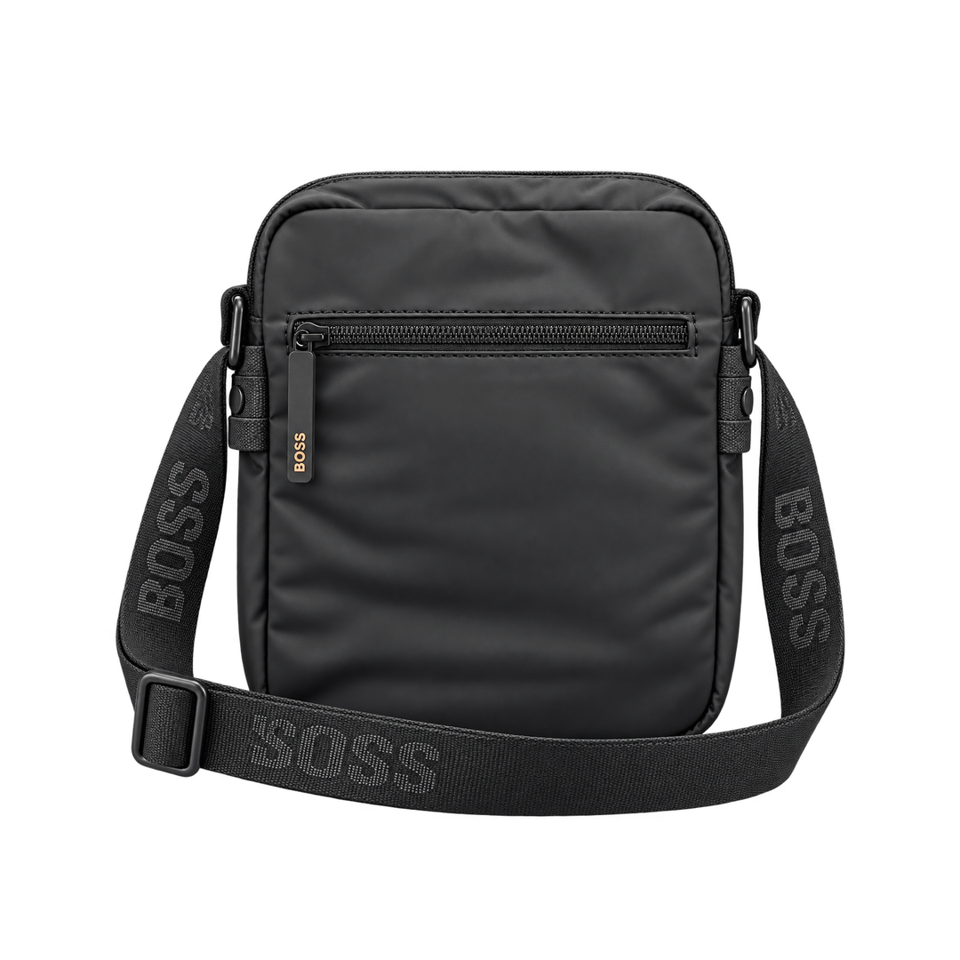 HUGO Crossbody Bag - Black, Square Logo — 04