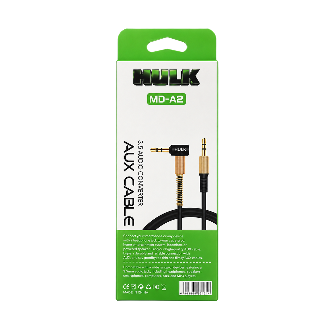 HULK MD-A2 3.5mm AUX Cable - 1m — 04