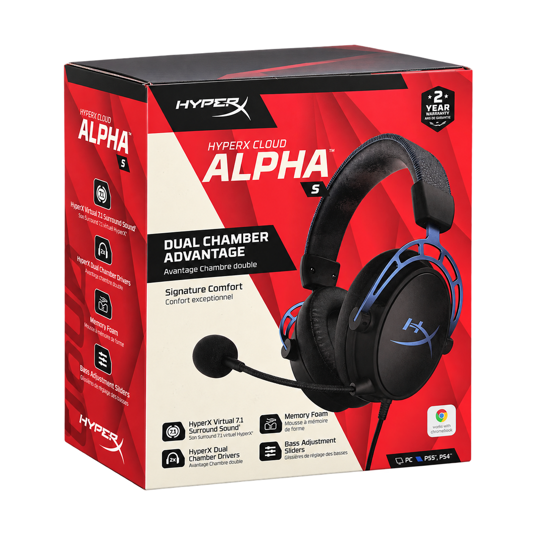 HyperX Cloud Alpha S Gaming Headset - Blue — 08