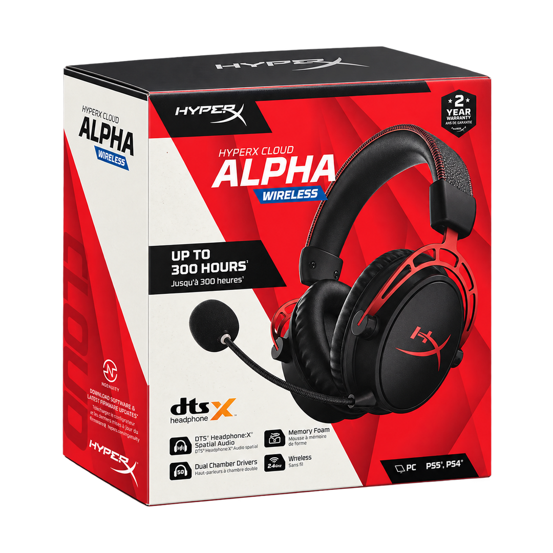 HyperX Cloud Alpha Wireless Gaming Headset - Black and Red — 08