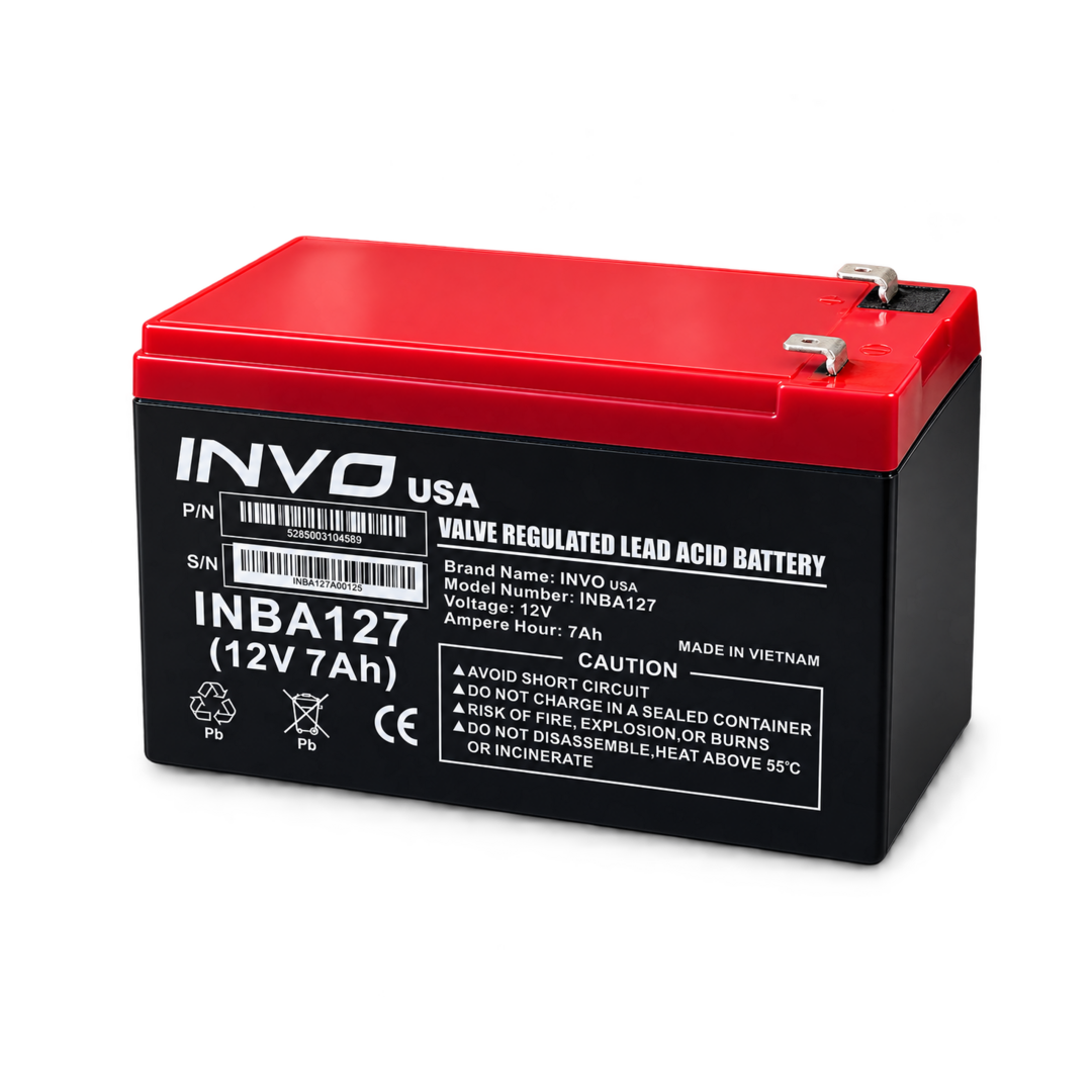 INVO INBA127 12V 7Ah Sealed Lead-Acid Battery — usa 01