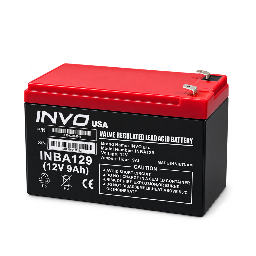 INVO INBA129 12V 9Ah Sealed Lead-Acid Battery — usa 01