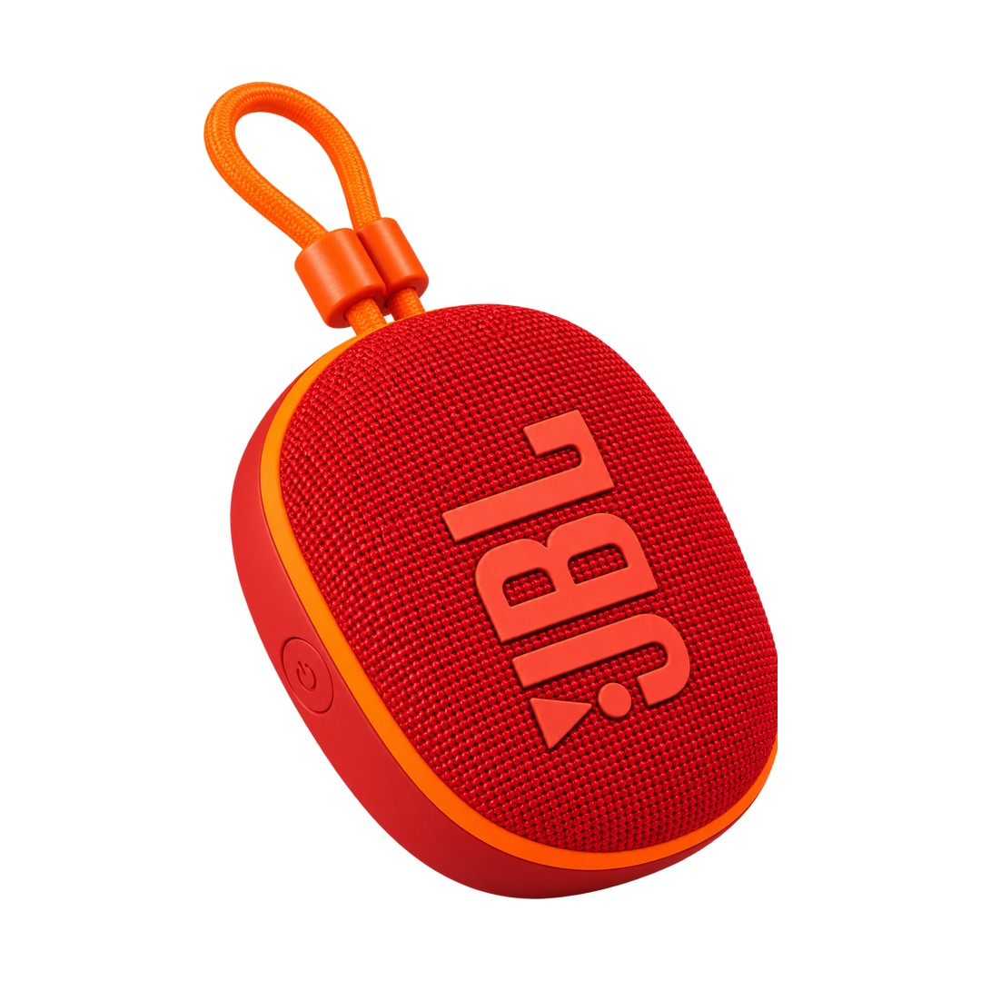 JBL MF-07 Mini Bluetooth Speaker with Carry Loop — red angle