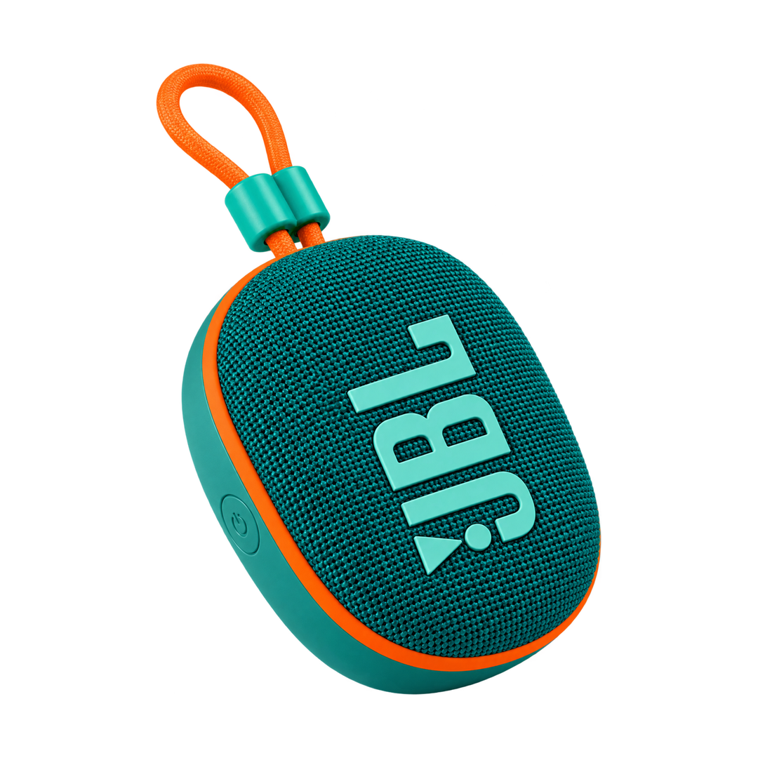 JBL MF-07 Mini Bluetooth Speaker with Carry Loop — teal angle