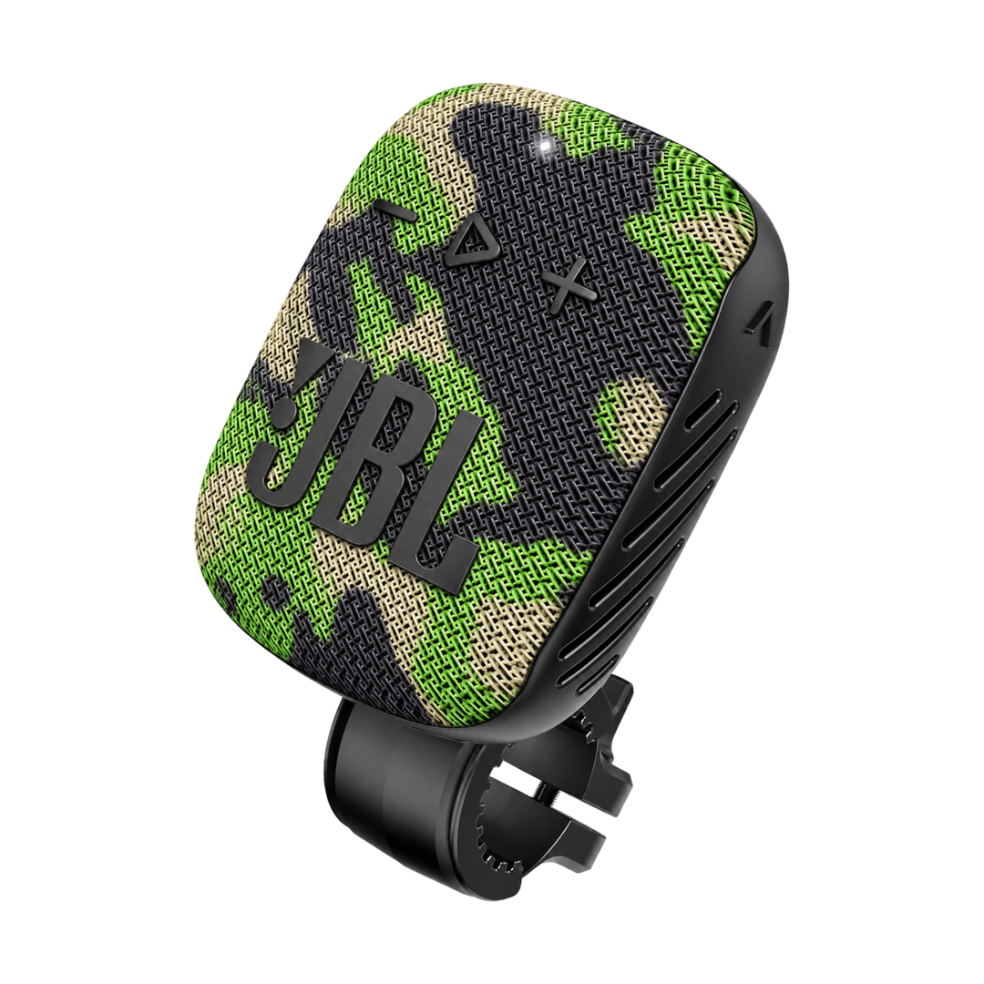 JBL WIND 3S Bluetooth Bike Speaker with Handlebar Mount - Black — army 04