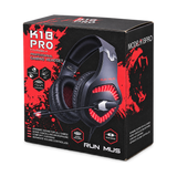 RUNMUS K1B PRO Gaming Headset - Red LED — packaging