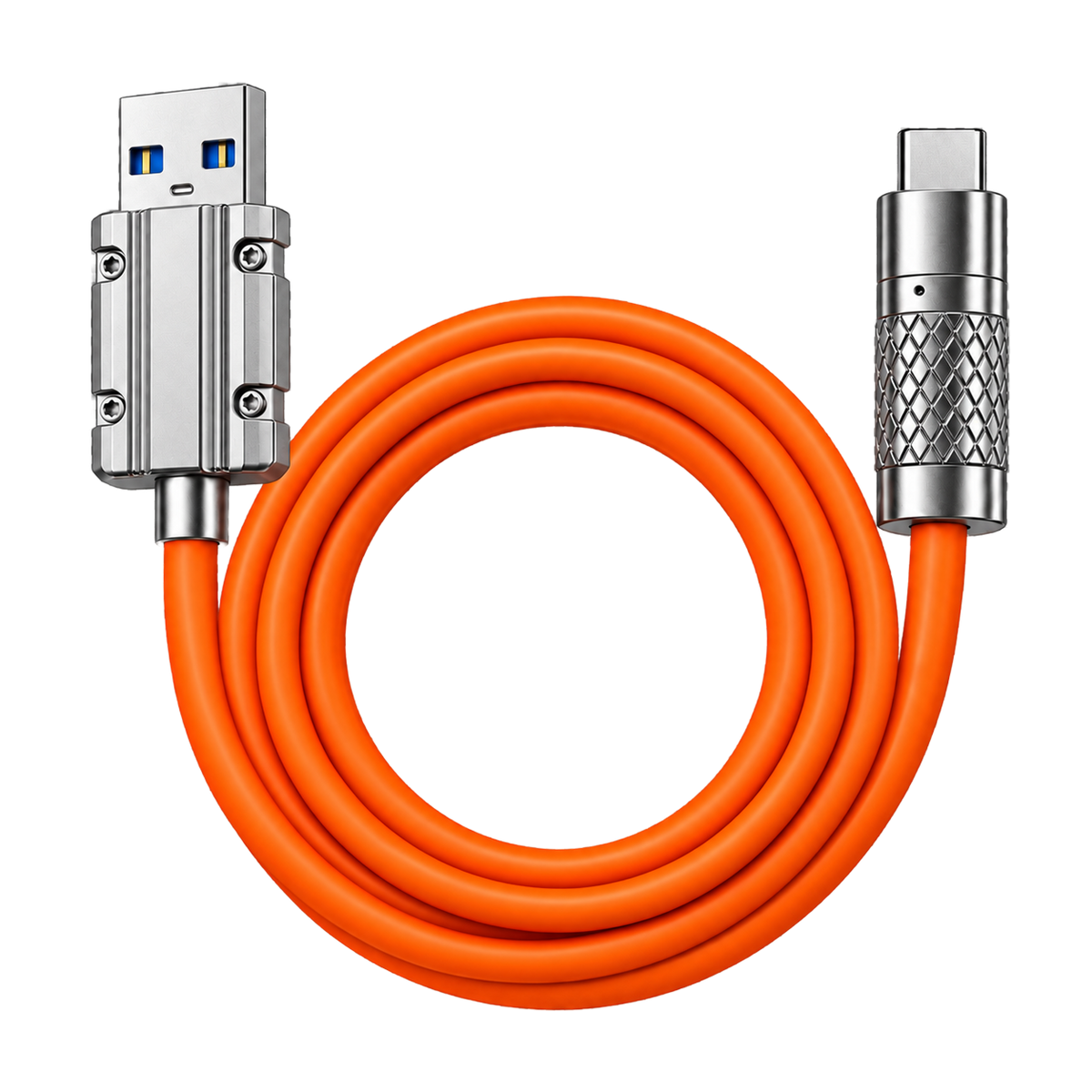 L-208 6A Silicone USB-A to USB-C Cable — usb c coiled