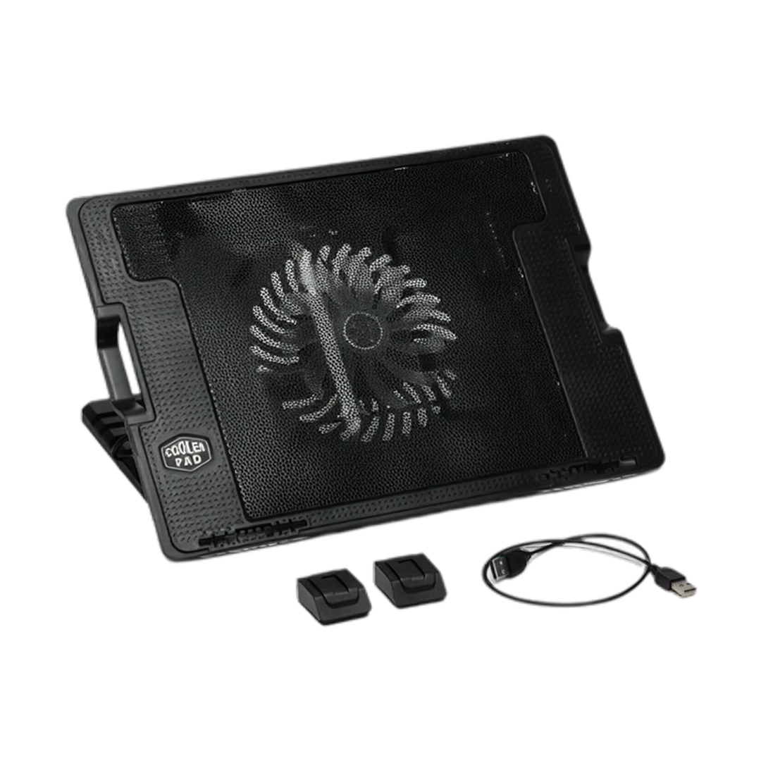 Laptop Cooling Pad and Stand - 14cm Fan, 5 Heights, 4-Port USB Hub — 01