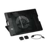 Laptop Cooling Pad and Stand - 14cm Fan, 5 Heights, 4-Port USB Hub — 01
