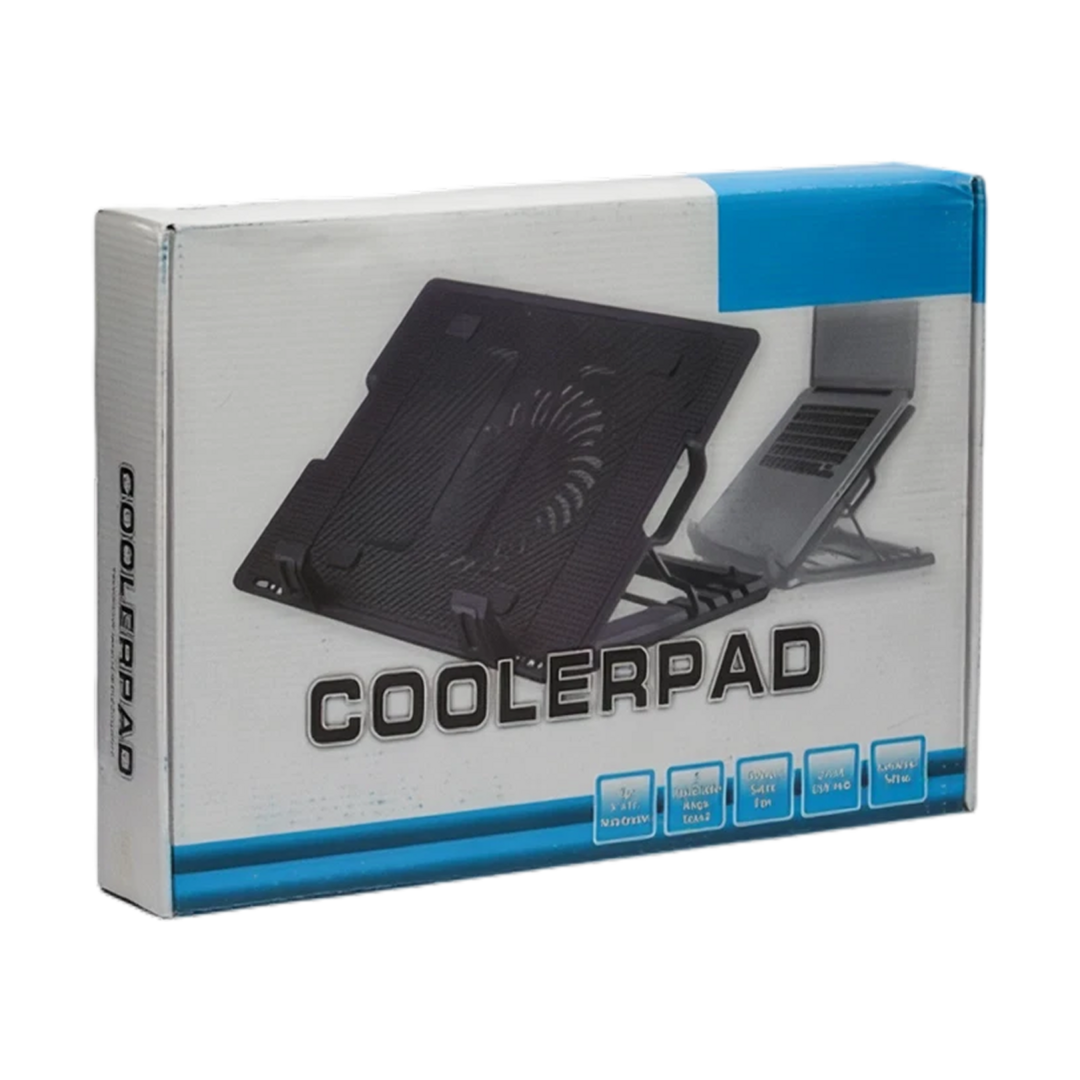 Laptop Cooling Pad and Stand - 14cm Fan, 5 Heights, 4-Port USB Hub — 02