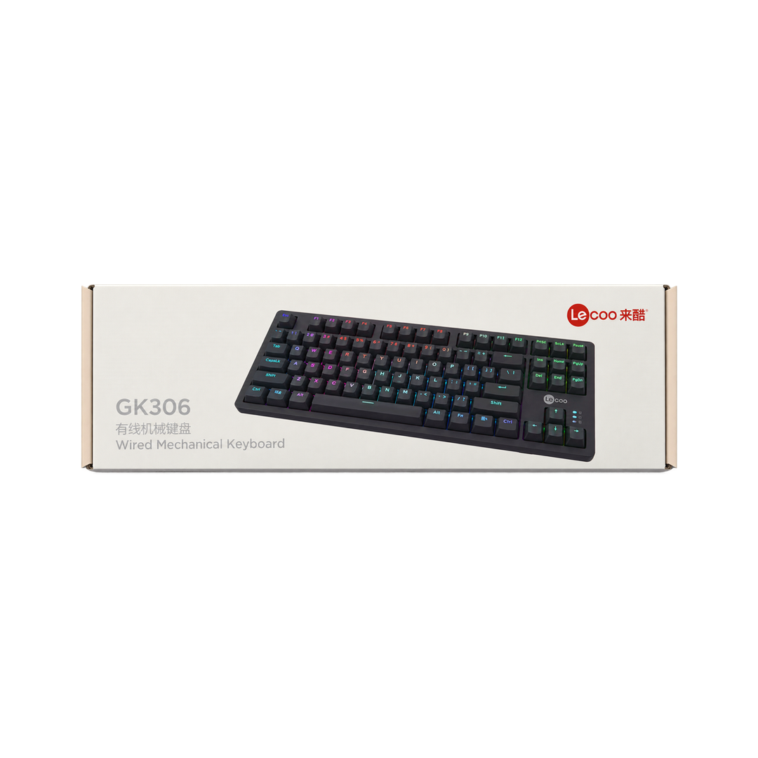 Lecoo GK306 Wired Keyboard - White — 01