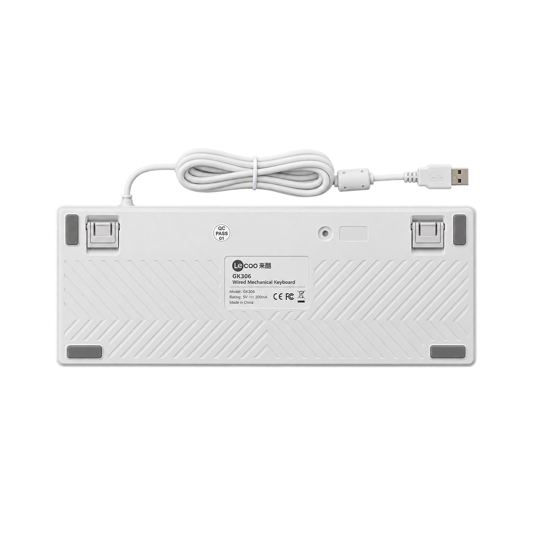 Lecoo GK306 Wired Keyboard - White — 03