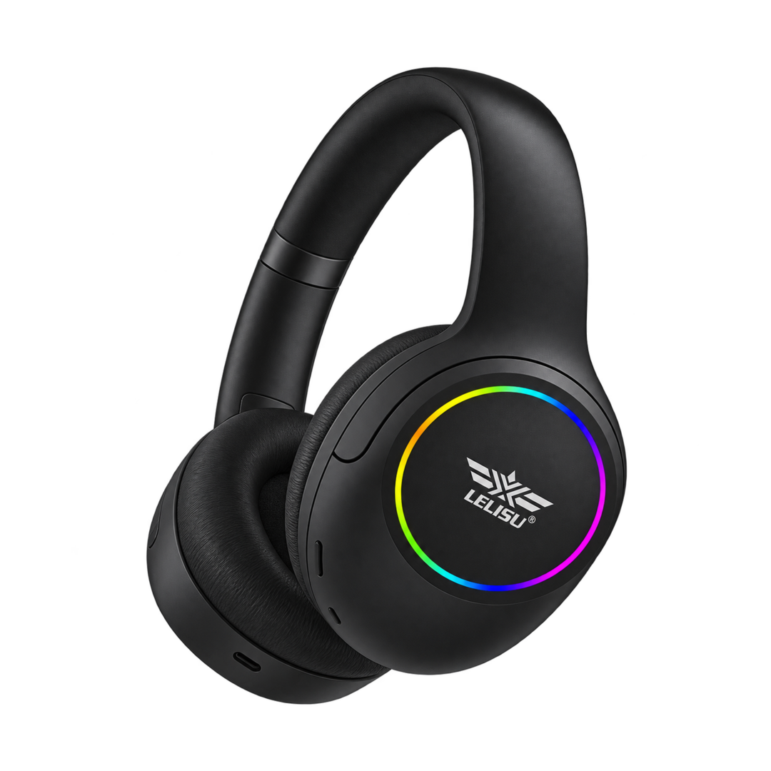LELISU LS-251 LED Wireless Stereo Headphone - Black — 01