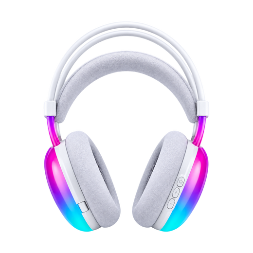 LELISU LS-857 RGB Wireless Headphone - White/Purple — 02