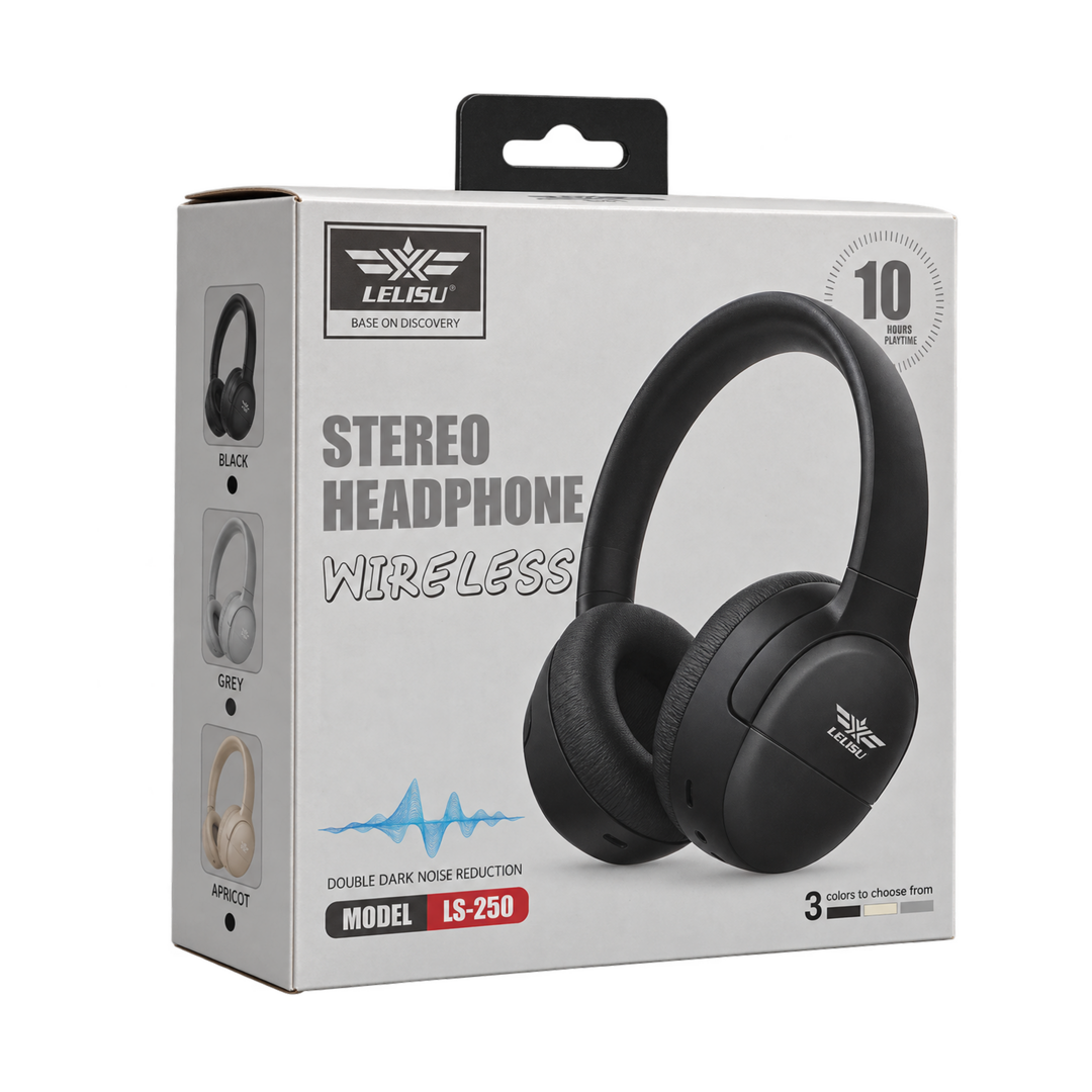 LELISU LS-250 Wireless Stereo Headphone - Black — 03