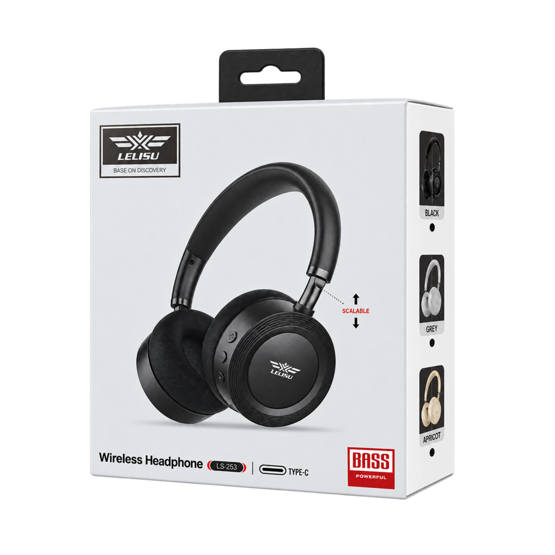 LELISU LS-253 Bass Wireless Headphone - Black — 03