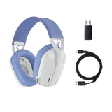 Logitech G435 Lightspeed Wireless Gaming Headset - Off-White and Lilac — 01