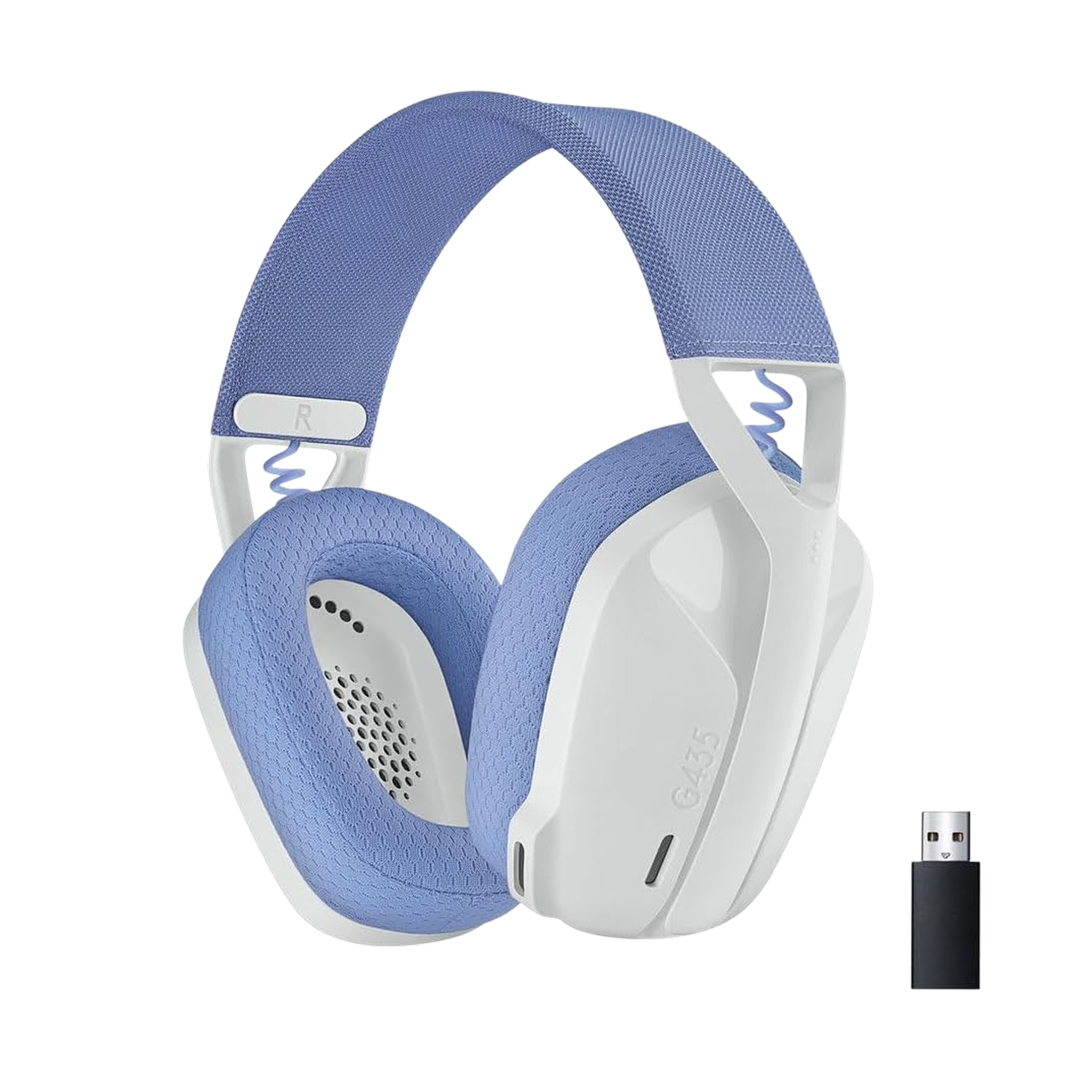 Logitech G435 Lightspeed Wireless Gaming Headset - Off-White and Lilac — 03
