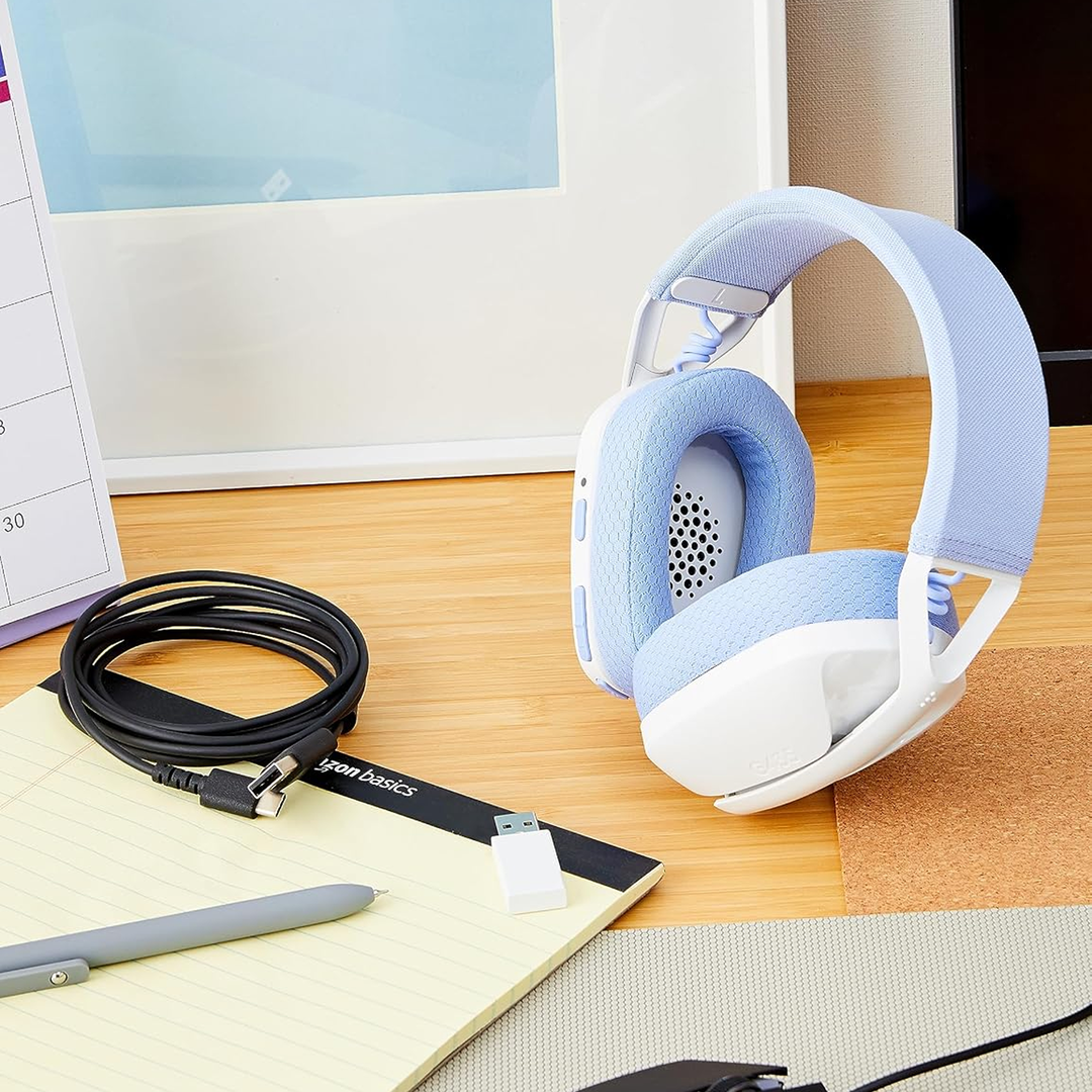 Logitech G435 Lightspeed Wireless Gaming Headset - Off-White and Lilac — 05