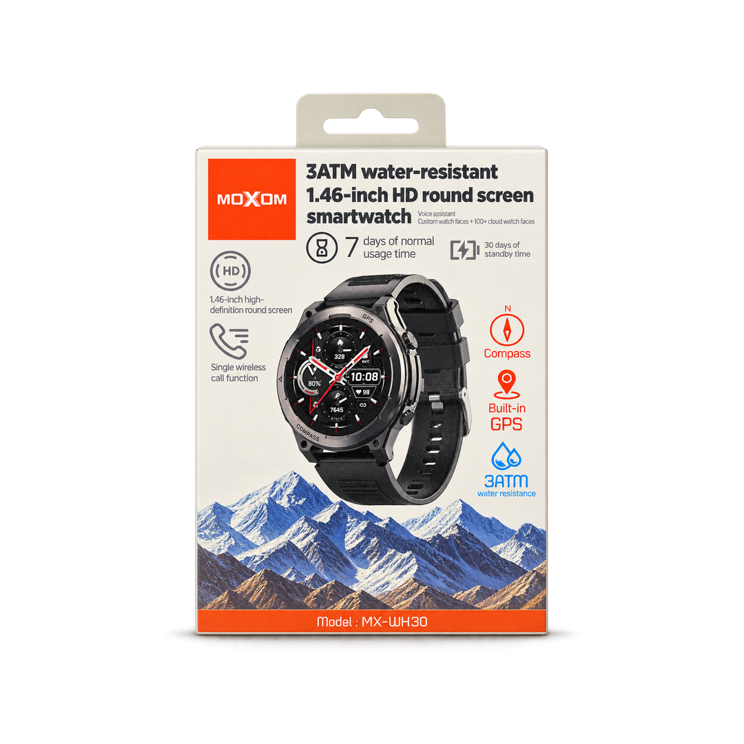 MOXOM MX-WH30 1.46-Inch Round Smartwatch with GPS — 3atm 05