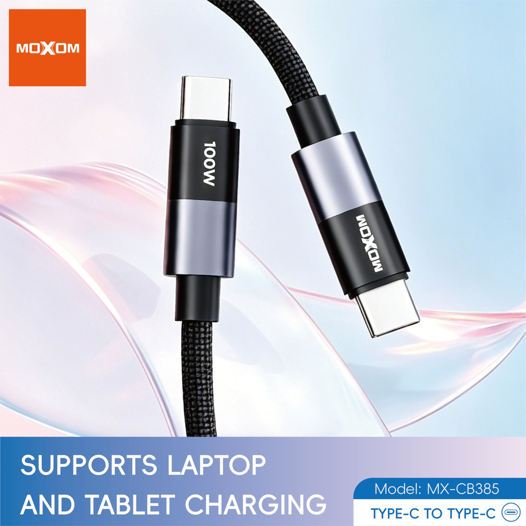 MOXOM 100W Braided USB-C to USB-C Cable — type type data 02