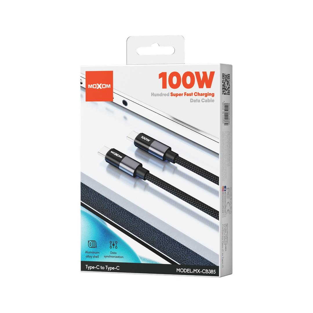 MOXOM 100W Braided USB-C to USB-C Cable — type type data 04
