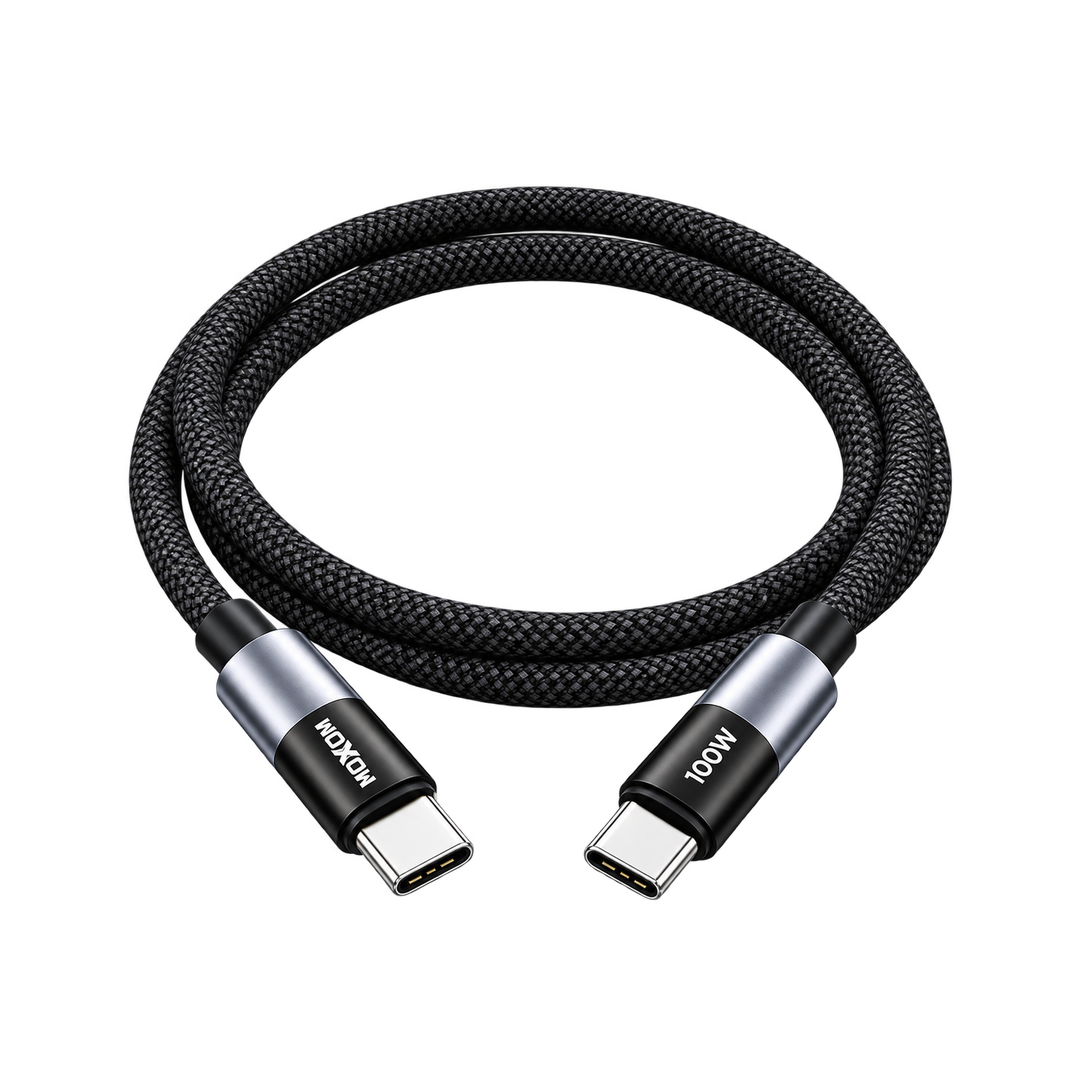 MOXOM 100W Braided USB-C to USB-C Cable — type type data 06