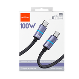 MOXOM MX-CB388 100W USB-C to USB-C Cable - 1m — black retail packaging