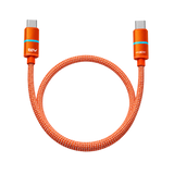 MOXOM MX-CB388 100W USB-C to USB-C Cable - 1m — orange coiled