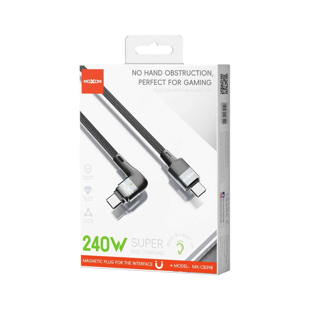 MOXOM MX-CB398 240W Angled Magnetic USB-C Cable — gaming charging 3 in 1 04