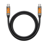 MOXOM MX-CB352 240W Water Cube USB-C to USB-C Cable - 1.2m — black coiled