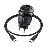 MOXOM MX-HC248 Thunder 25W USB-C + 18W USB-A Fast Charger (EU Plug) — car black
