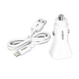 MOXOM 3A Dual-Port Car Charger with Lightning Cable — power 01