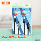 MOXOM MX-CB196 3A Angled USB-A to Lightning Cable - 1.5m — game data 03
