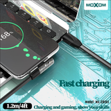 MOXOM 60W Angled Flat USB-C Cable - 1.2m — 90 degree type to type game data 04