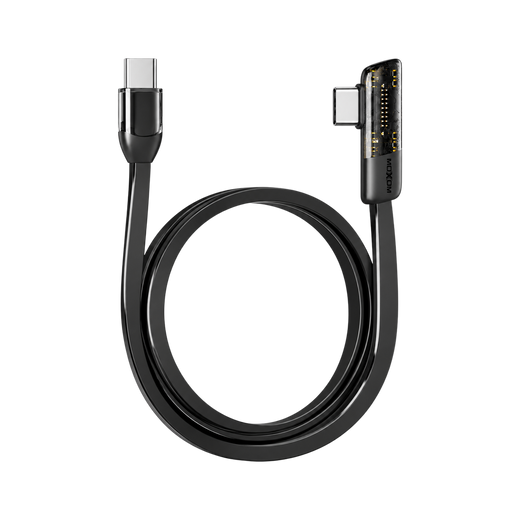 MOXOM 60W Angled Flat USB-C Cable - 1.2m — 90 degree type to type game data 07