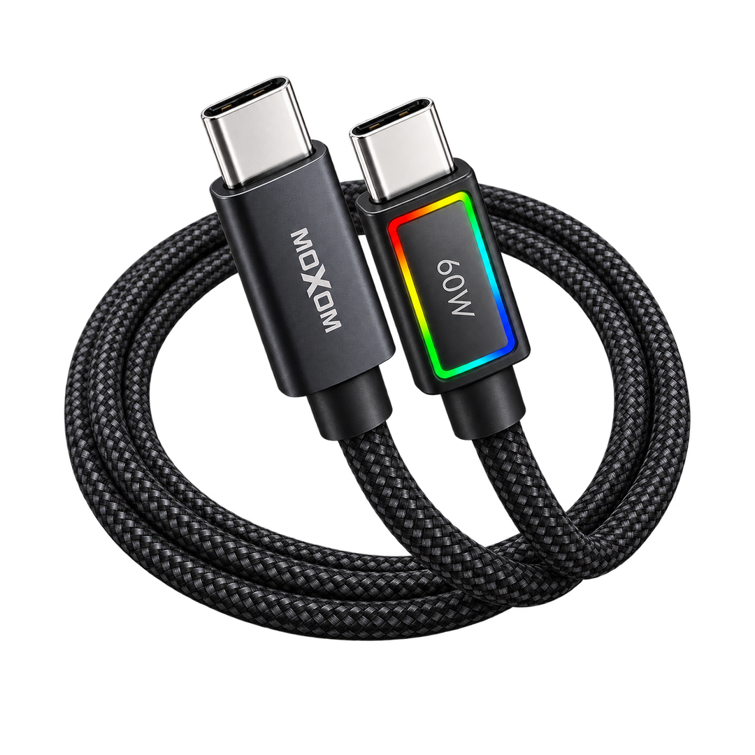 MOXOM MX-CB347 60W USB-C to USB-C Cable - 1m — fast charging purple package 02