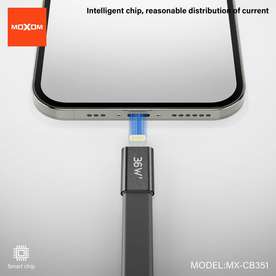 MOXOM 36W Flat USB-C to Lightning Cable — 60w type charging adapter 03
