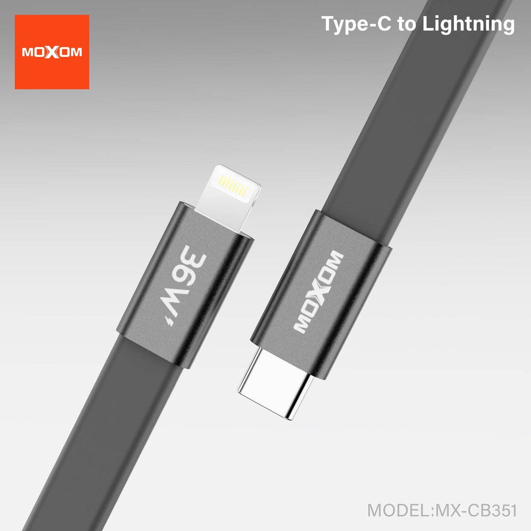 MOXOM 36W Flat USB-C to Lightning Cable — 60w type charging adapter 04
