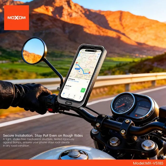 MOXOM MX-VS185 Waterproof Motorcycle Mirror Phone Holder — 03