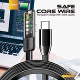 MOXOM 36W Angled Flat USB-C to Lightning Cable — mx cb192 pd 90 degree game data 03