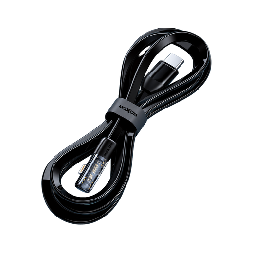 MOXOM 36W Angled Flat USB-C to Lightning Cable — mx cb192 pd 90 degree game data 07